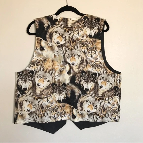Joanie Batchelor Handmade Wolf Print Vest - Picture 6 of 10